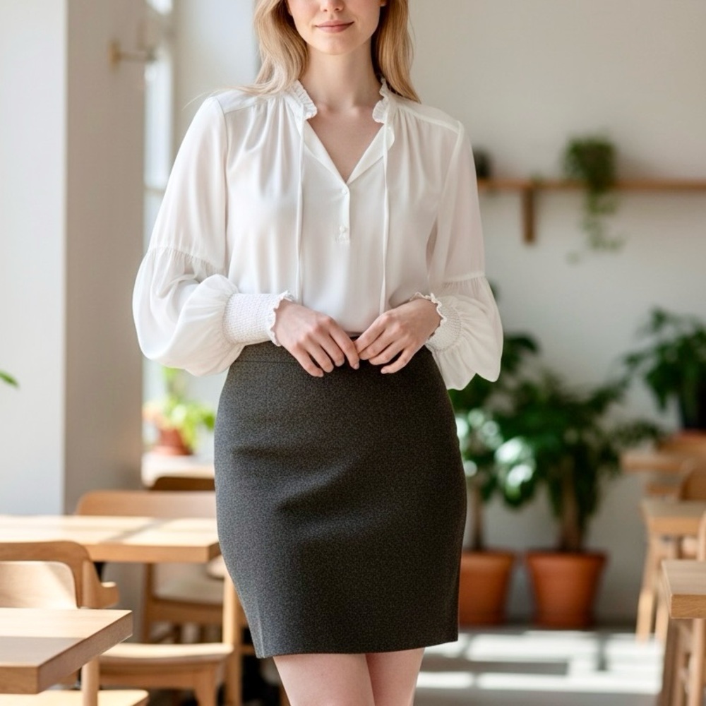 Eileen Fisher Tencel Merino Mini Skirt